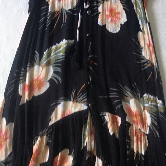 Volcom High Low Button Front Dress Small Cover-Up Floral Print Midi Length - Picture 5 of 14